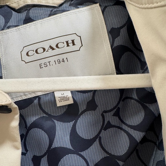 Coach Beige Women’s Trench Coat with Black Trim - Picture 3 of 5